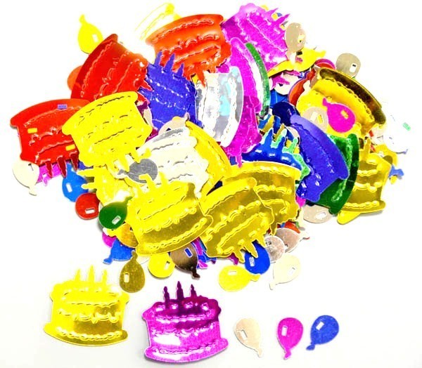 Sachet De 14 Grs Confetti Ballons Et Gateaux Anniversaire