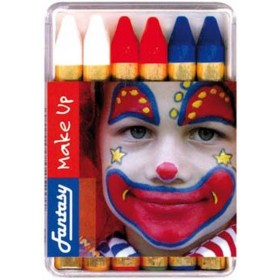 GOODMARK Crayons de maquillage bleu/blanc/rouge pas cher 
