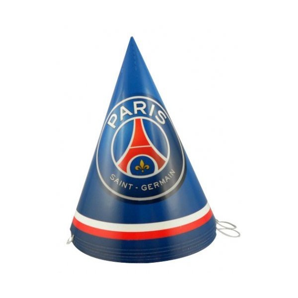 6 Chapeaux de fête Paris Saint Germain - Décoration PSG pour la fête