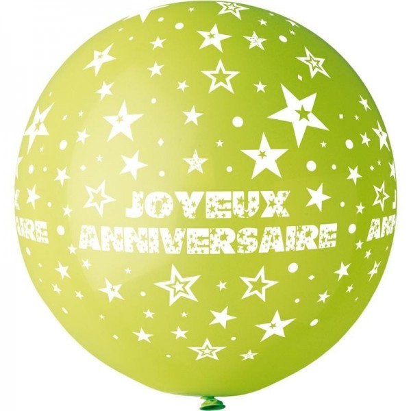 Ballon Géant Vert Anis Joyeux anniversaire